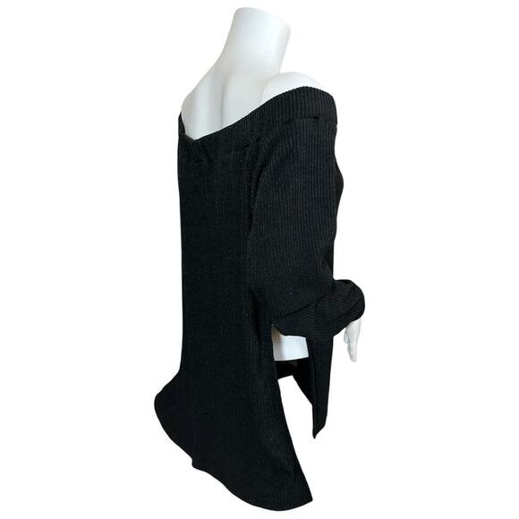 #T84 SABO SKIRT Ribbed Lightweight Sweater With Ring Detail SZ L $79 - Picture 7 of 10